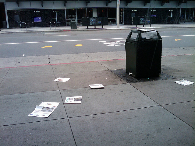 Newspaper Trash by Mark Beck