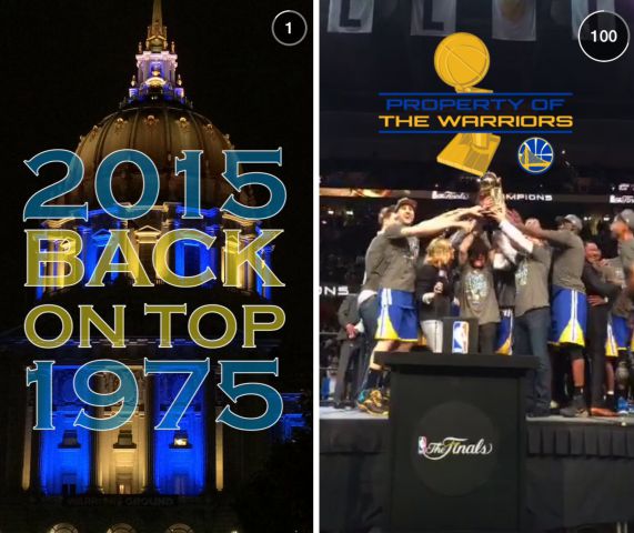 La "Live Story" relative à la victoire des Golden State Warriors en finale de la NBA - (CC) Snapchat