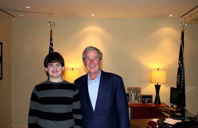 Tyler Fournier and George W. Bush - (CC) Crown Publishing Group via YouTube